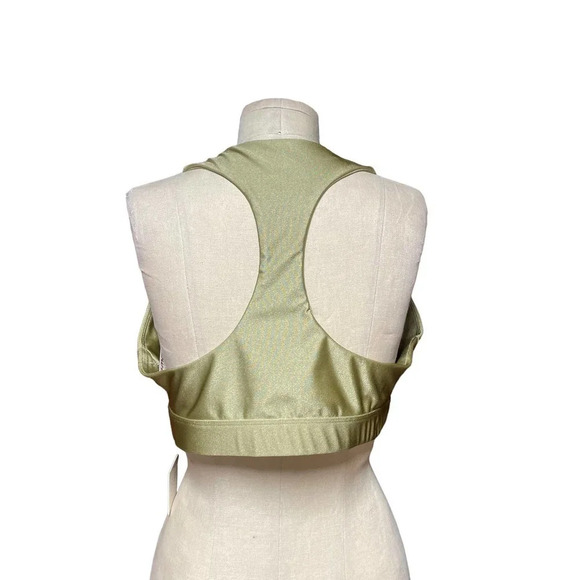 P.E Nation‎ Metallic Gold Logo Scoop Neck Racerback Sports Bra Size 2XL - Picture 5 of 7